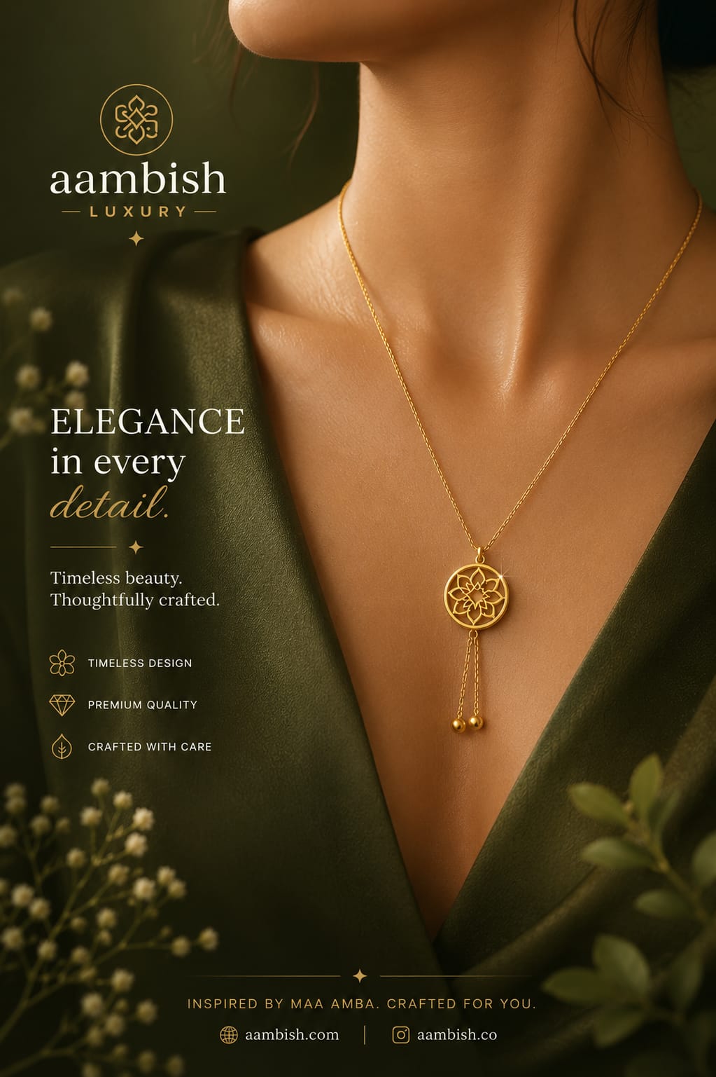Mandala Tassel Drop Necklace by aambish Jwelles