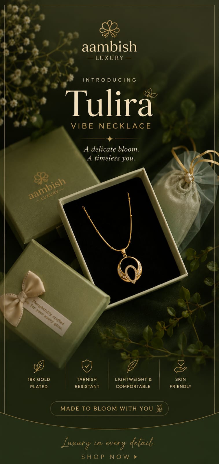 Tulira Vibe Necklace by aambish Jwelles