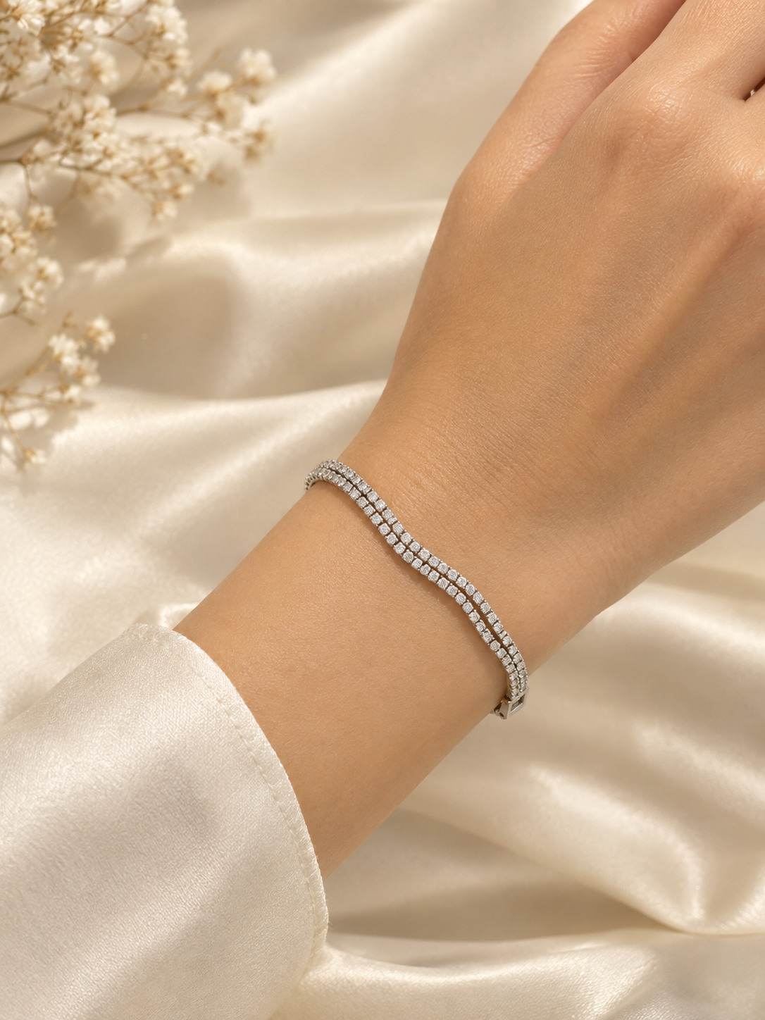 Double Row Tennis Bracelet