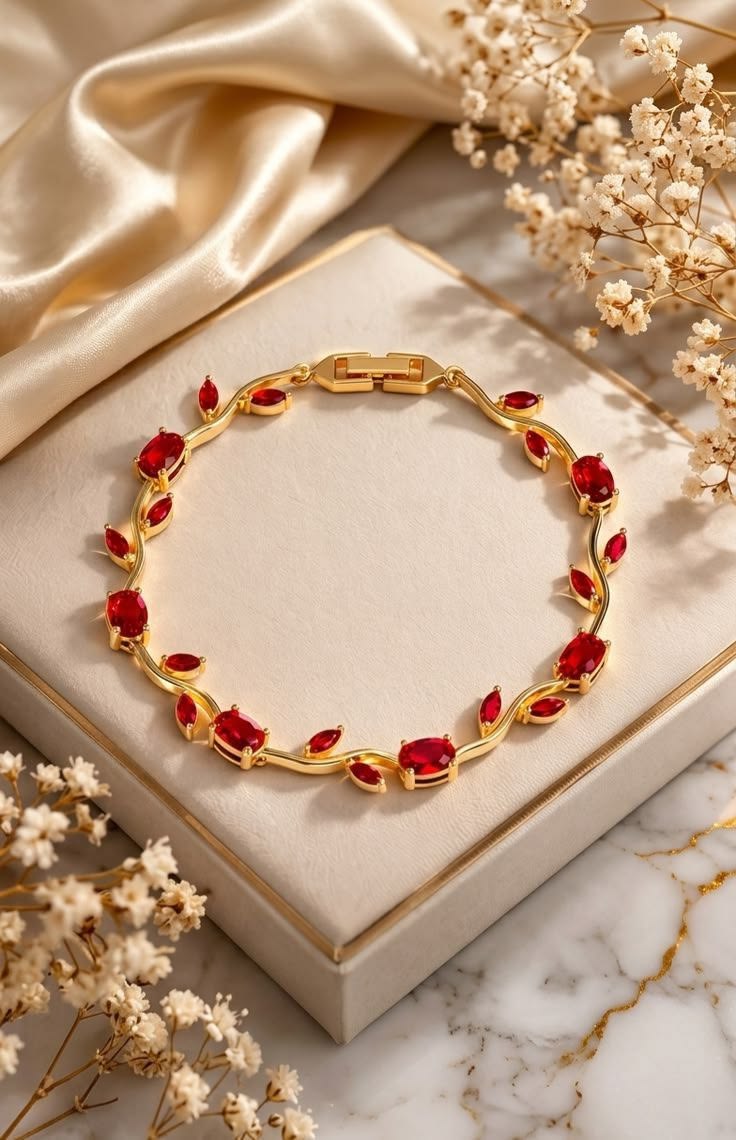Crystal Vine Station Bracelet by aambish Jwelles