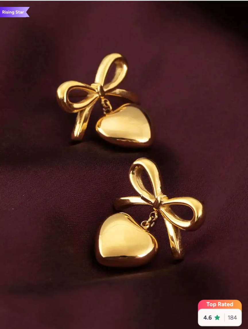 Triple Knot Twisted Earrings by aambish Jwelles