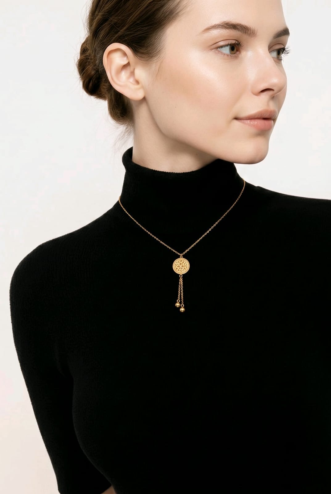 Amba Medallion Tassel Necklace by aambish Jwelles
