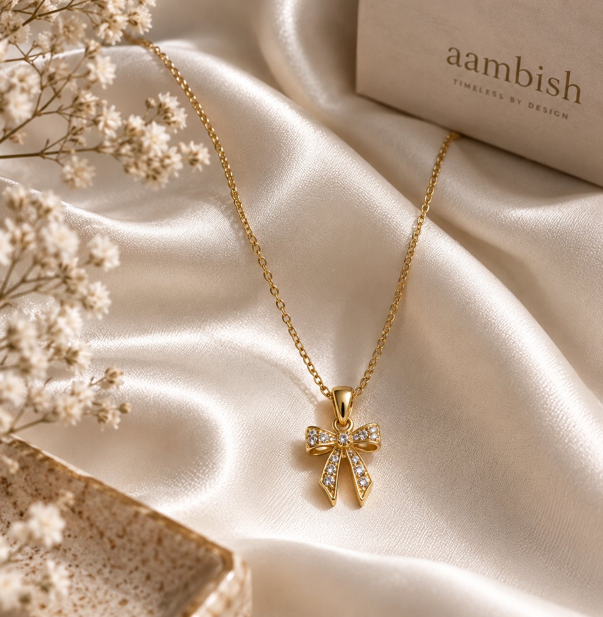 The Bow of Grace Necklace by aambish Jwelles