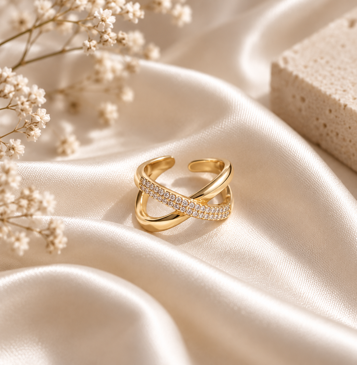 Aurelle Crossover Ring by aambish Jwelles