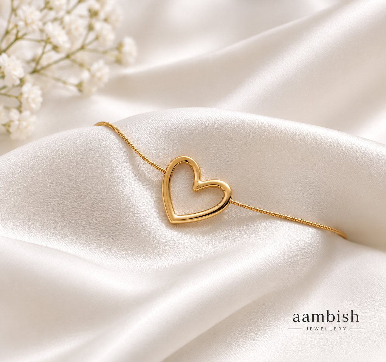 Love Link Heart Bracelet by aambish Jwelles