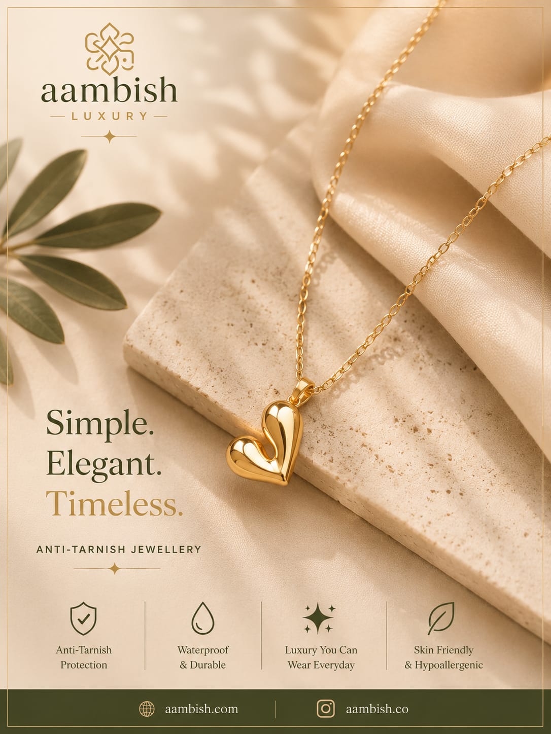 Puff Heart Pendant by aambish Jwelles