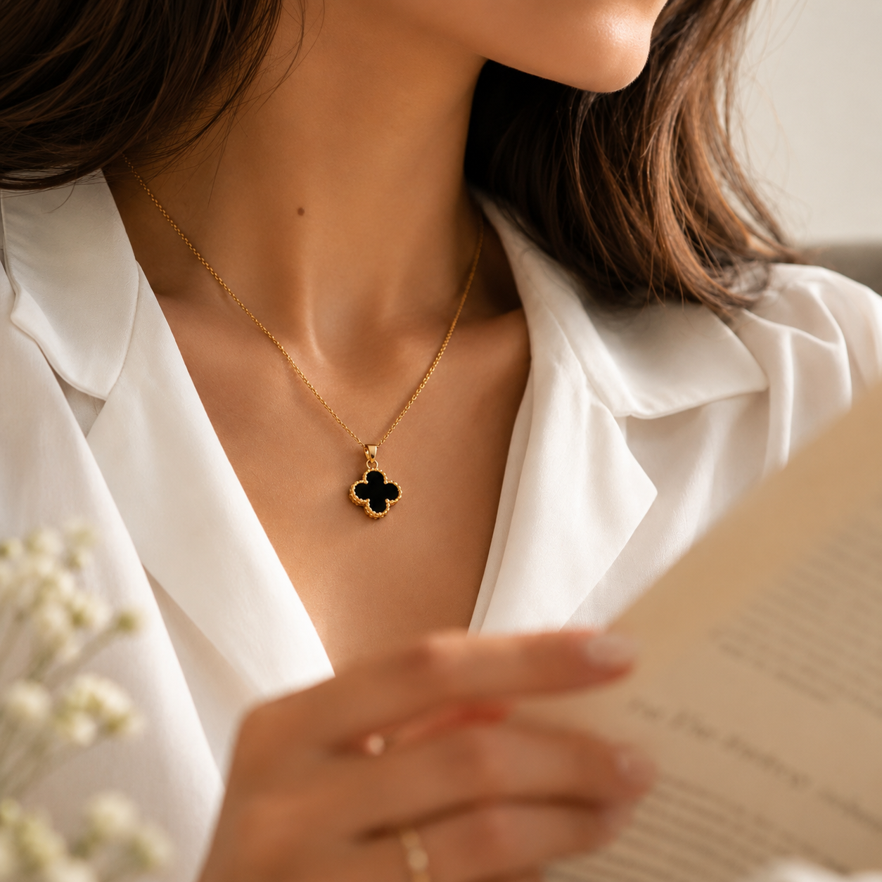 Eclipse Clover Necklace by aambish Jwelles