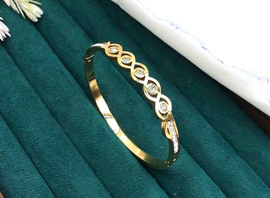 Infinity Link CZ Bangle by aambish Jwelles